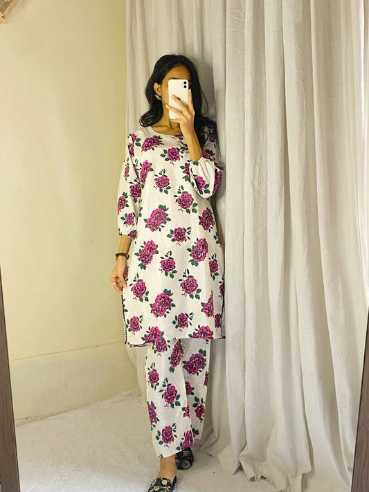 Floral GULAAB print 2pc Stitched